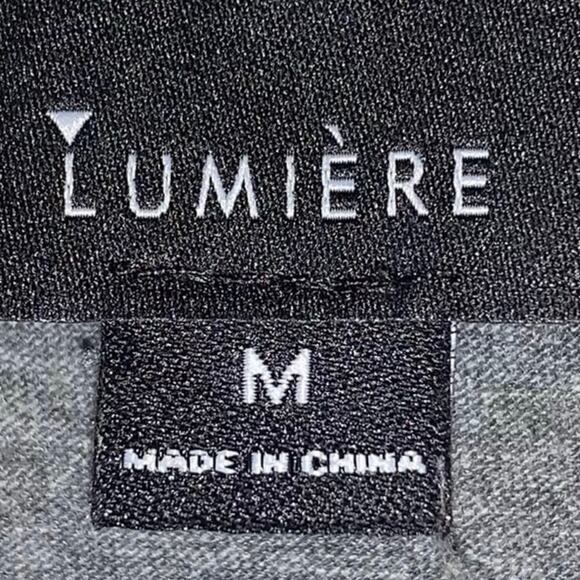 Lumiere Faux Leather White & Gray Shirt Dress - Picture 4 of 4